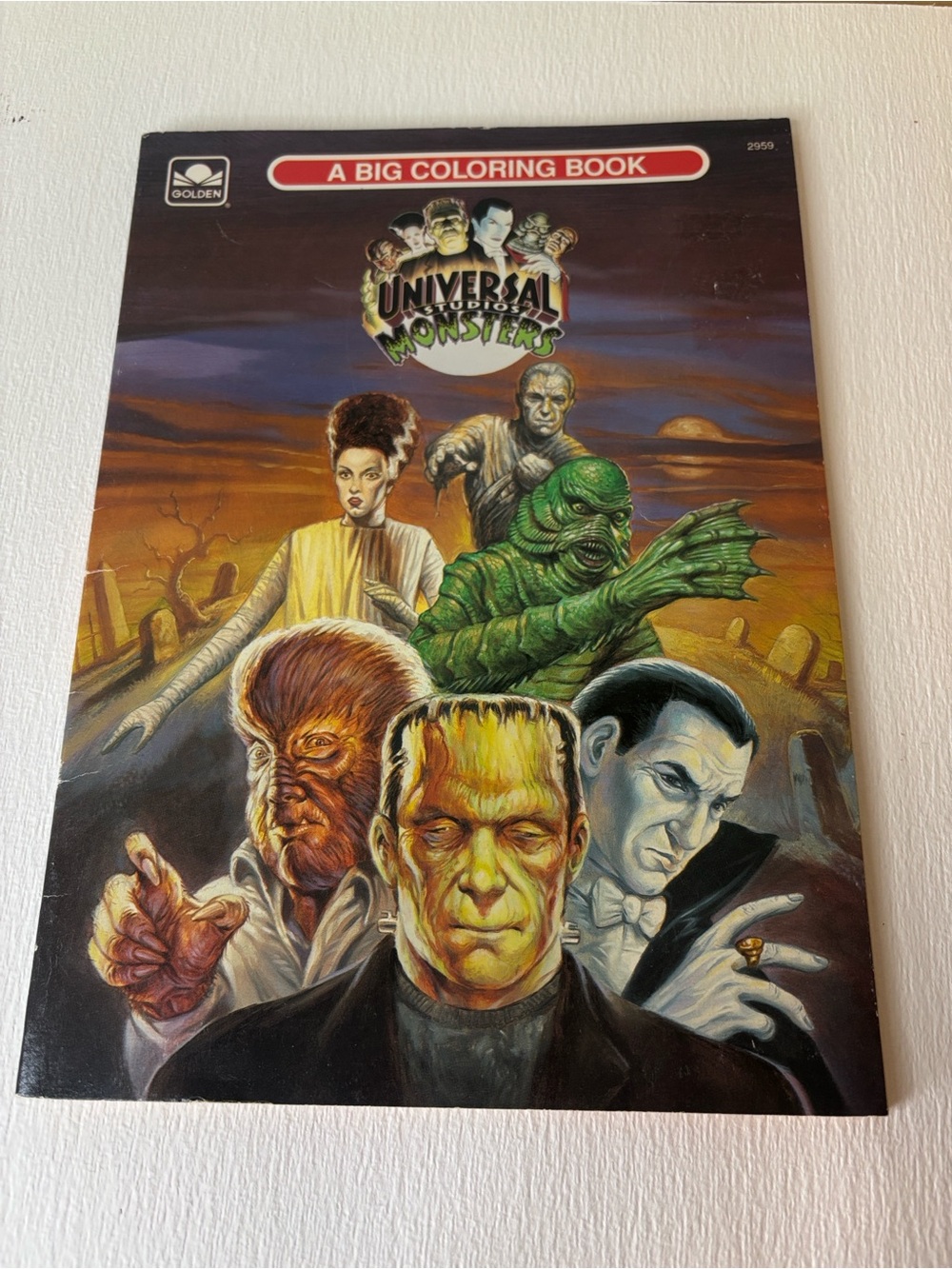 Vintage Golden Books Universal Monsters Big Coloring Book
